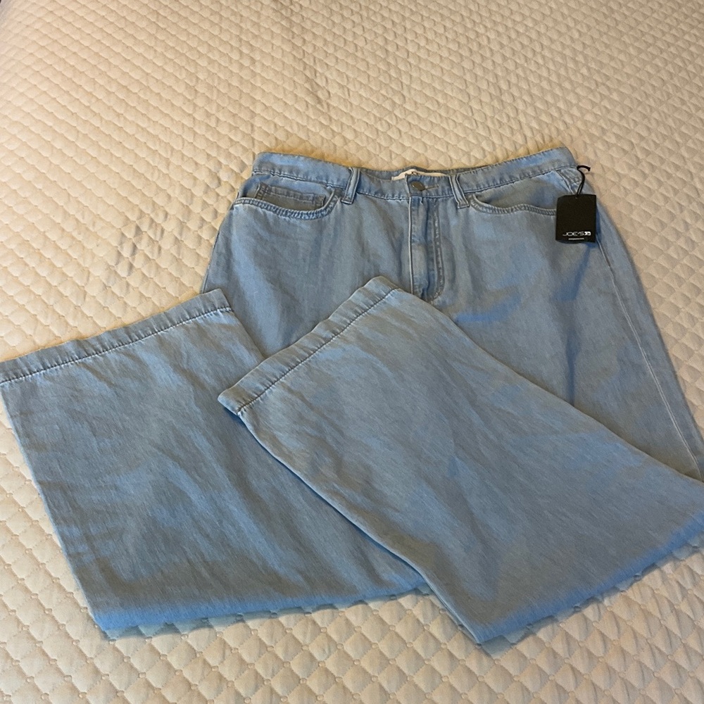 NWT Joe's Jeans Chambray High Rise Wide Leg Crop
